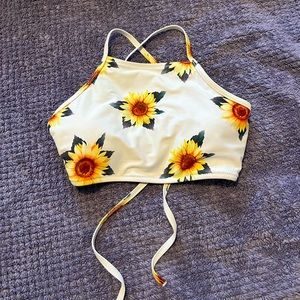 Sunflower bikini top
